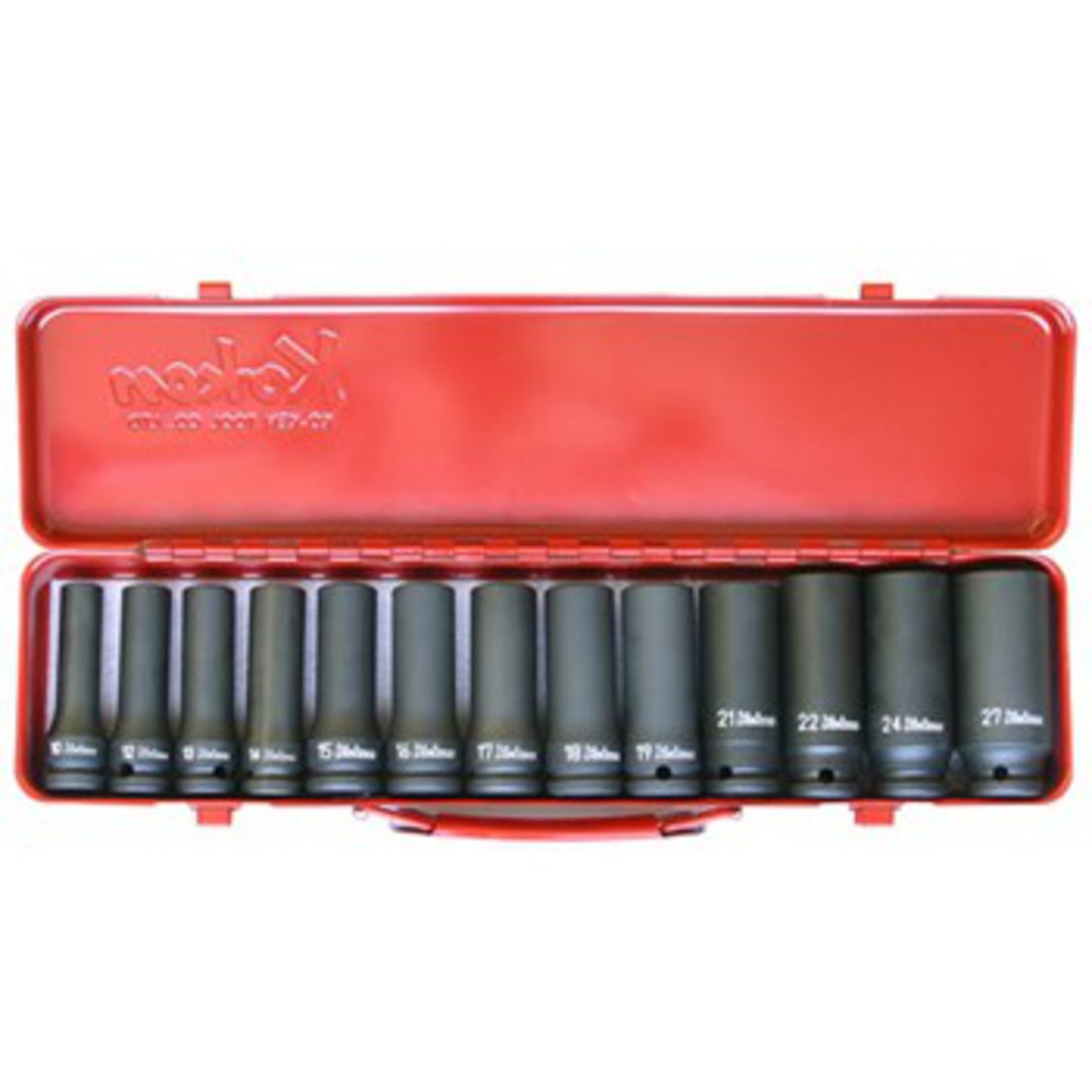 SOCKET SET IMPACT DEEP 1/2" METRIC 10-27 13pc KOKEN image 0