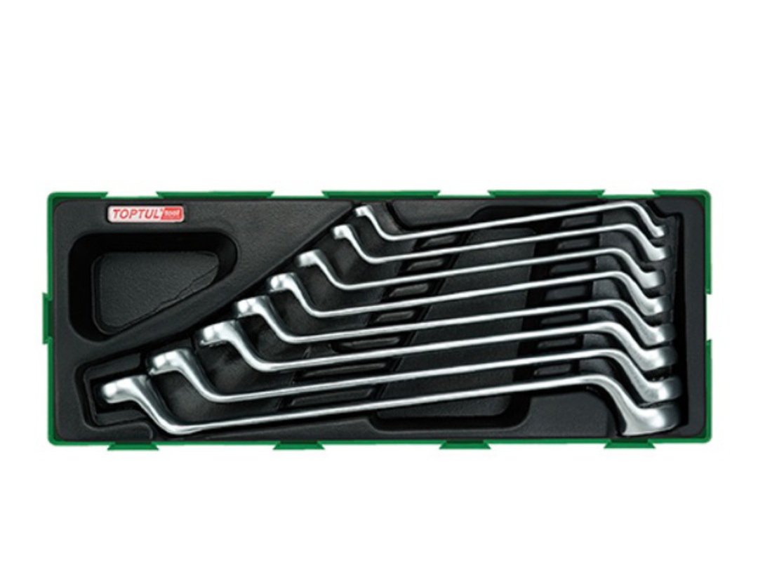 WRENCH D/E RG 75deg OFFSET SET 6-22mm 8pc TOPTUL image 0