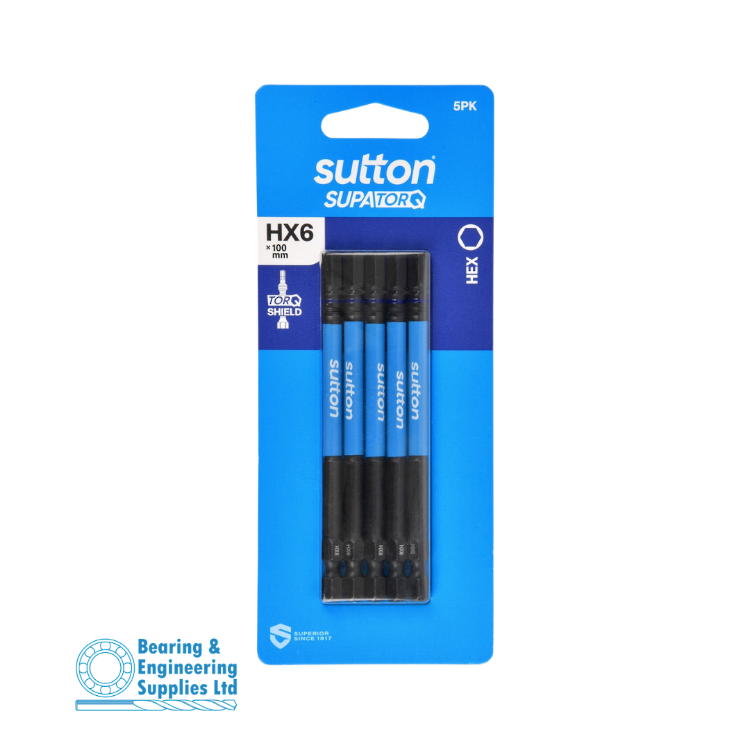 SCREWDRIVER BIT HX6X100MM 2PK SUTTON image 0