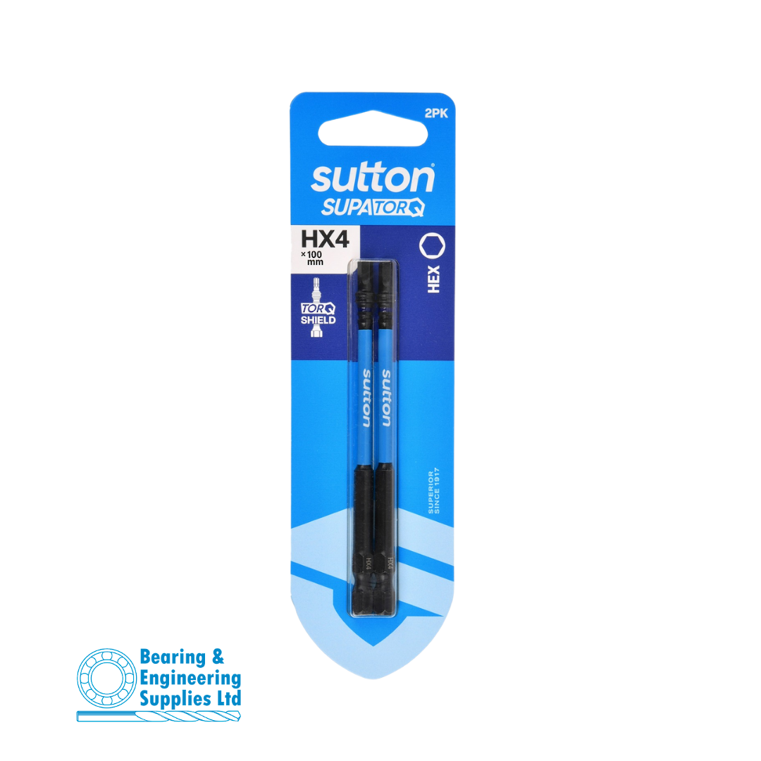 SCREWDRIVER BIT HX4X100MM 2PK SUTTON image 0