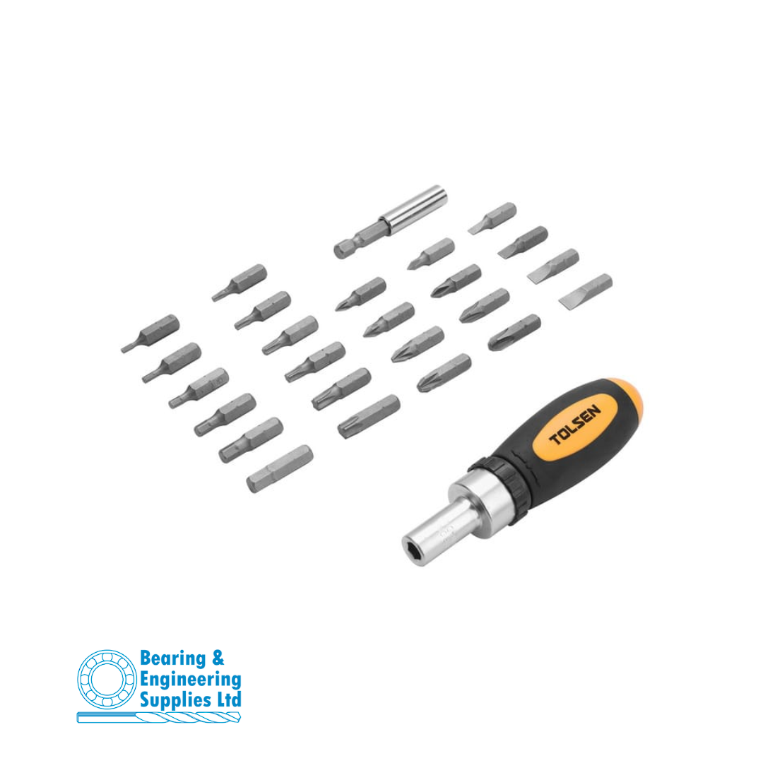 BIT SET WITH RATCHET 26pc TOLSEN image 1