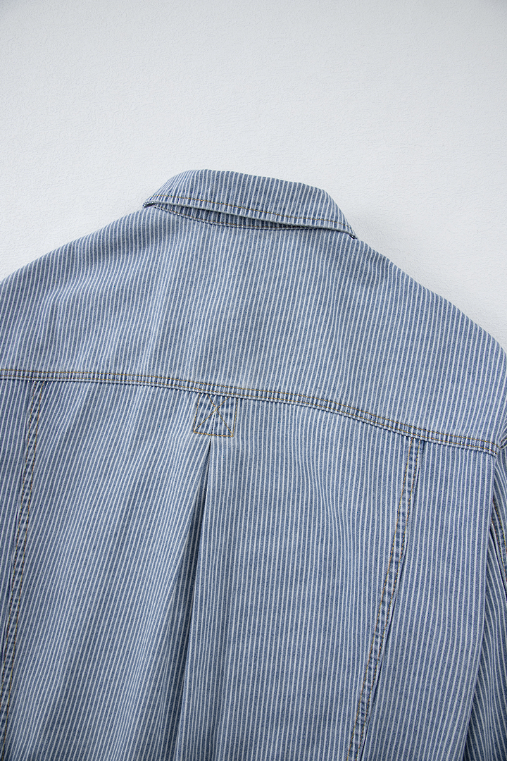 Metro Pinstripe Jacket Sky Blue Large image 5