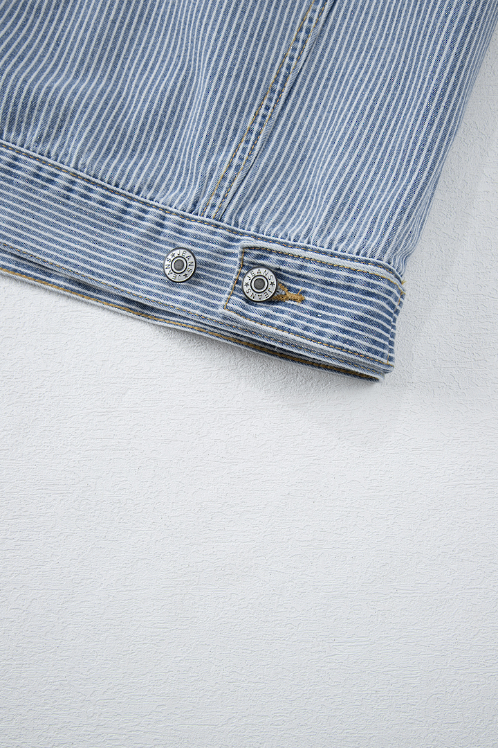 Metro Pinstripe Jacket Sky Blue Large image 11