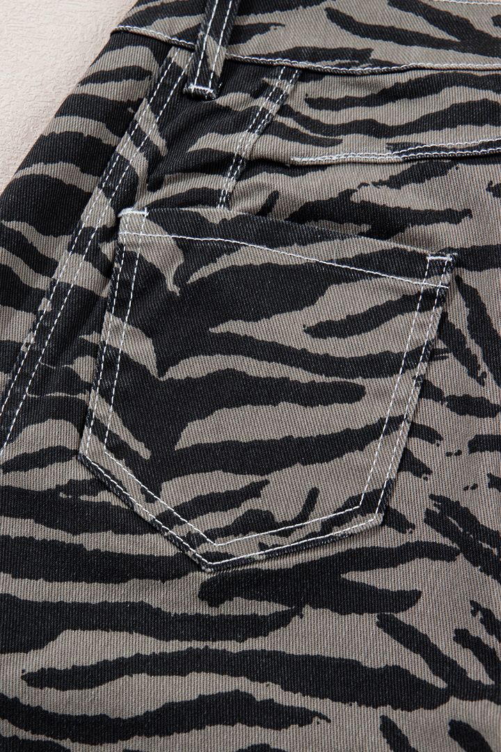 Zebra Wide Leg Barrel Jeans Size 10 (Medium) image 6