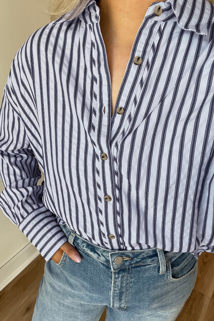 Emerson Striped Shirt Blue Medium image 4
