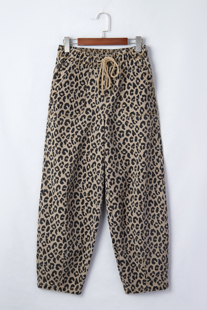 Jungle Queen Drawstring Denim Trousers Size 8 image 4