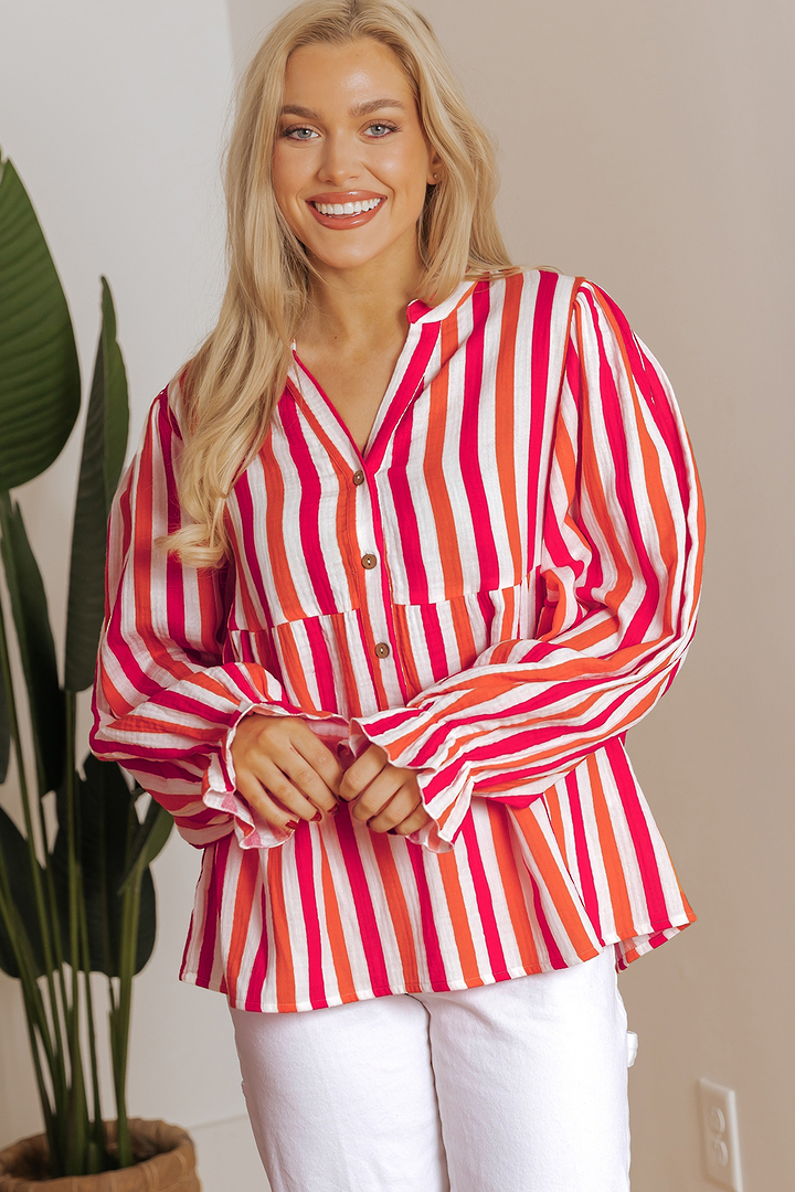 Candy Stripe Cotton Shirt Small image 1