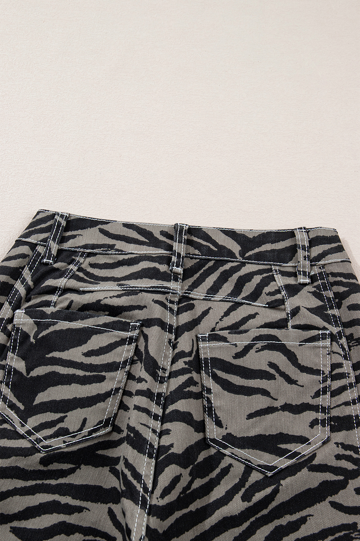 Zebra Wide Leg Barrel Jeans Size 8 (Small) image 6
