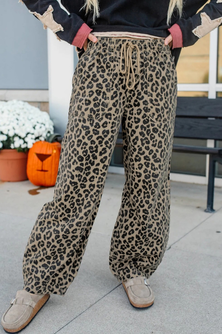 Jungle Queen Drawstring Denim Trousers Size 8 image 0