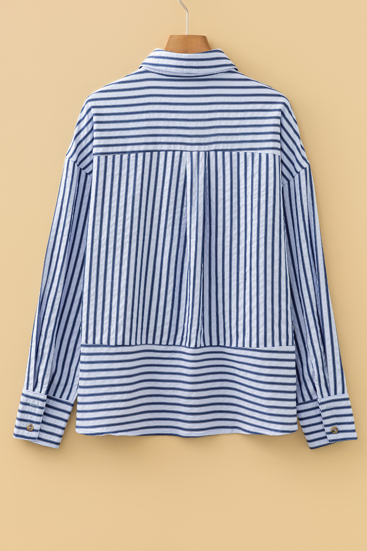 Emerson Striped Shirt Blue Medium image 1