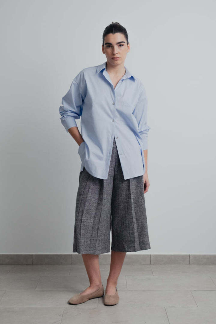 Cloud Blue Cotton Shirt Medium image 2