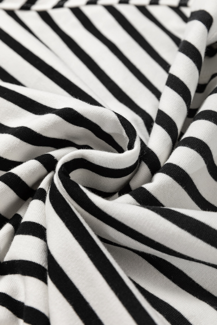 Harbour Black & White Striped Cotton Sweater Medium image 9