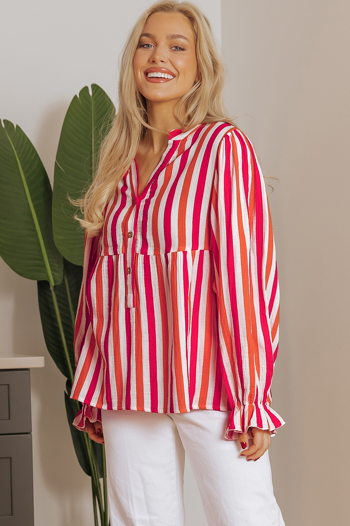 Candy Stripe Cotton Shirt Small image 0