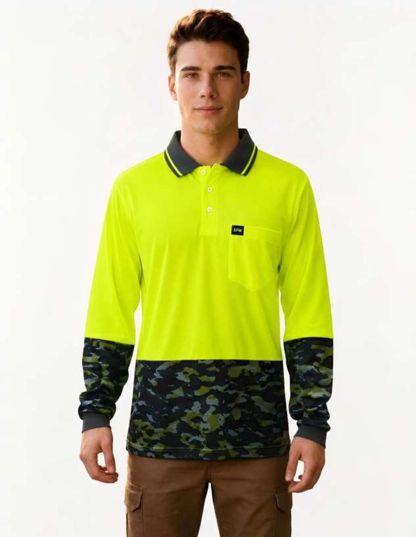 SFWP16 Hi Vis Polo Shirts. Sizes XS-3XL + 5XL. 1 Colourway In Stock. image 0
