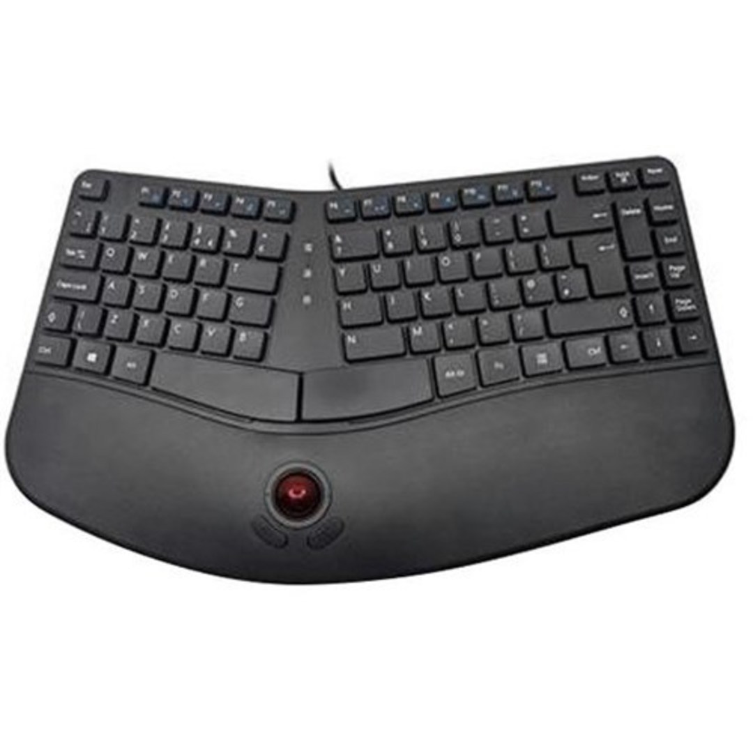 A Shape Wired Keyboard with Trackball Mouse image 0