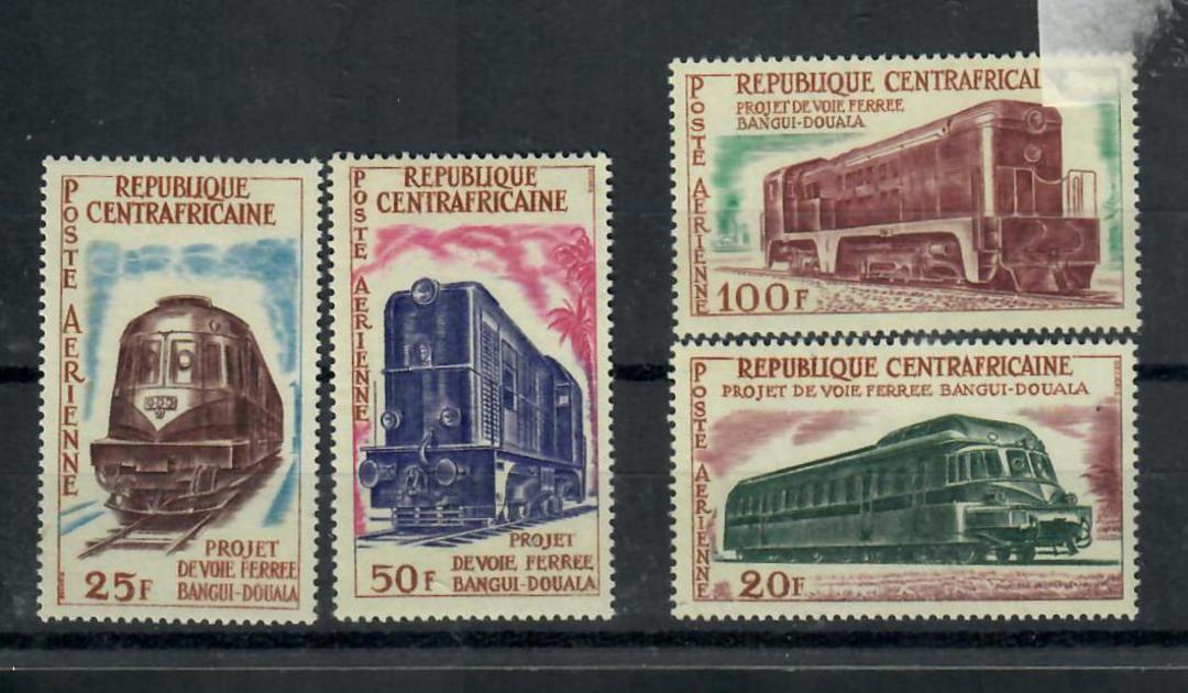 CENTRAL AFRICAN REPUBLIC 1963 Bangui -Douala. Set of 4. - 20521 - LHM image 0