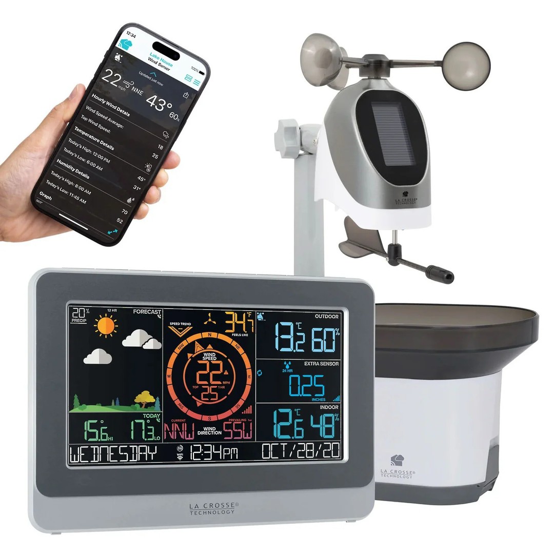 V51 La Crosse Professional WIFI Wireless Weather Station with Rain Gauge image 0