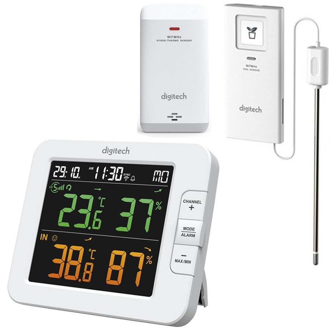 DIGITECH XC0438 WIFI Colour Weather Station with Soil Thermo-Moisture Wireless Sensor image 0