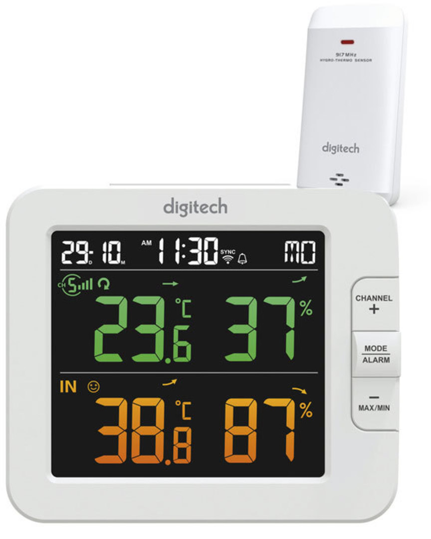 DIGITECH XC0438 WIFI Colour Weather Station with Soil Thermo-Moisture Wireless Sensor image 1