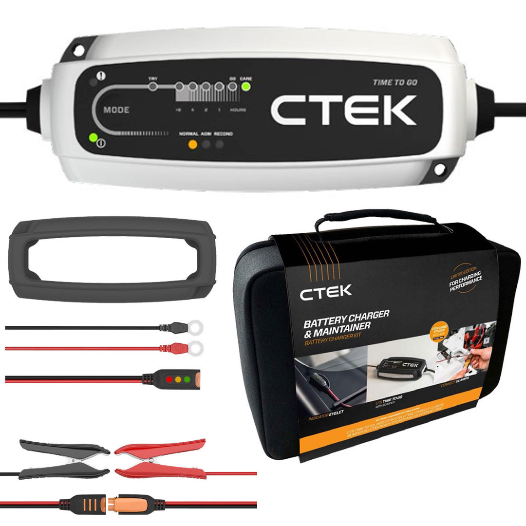 Ctek 40-689 12V 5AMP Battery Charger Kit Bundled with Bumper, Case and Cables image 1
