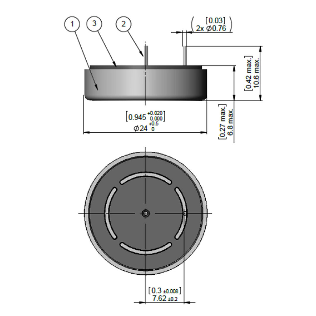 Tadiran TL-2450 Wafer BEL PCB Lithium Battery image 1