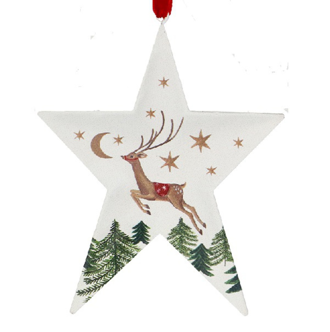 Tin Star White, Nostalgic Deer 12cm *ETA Nov image 0