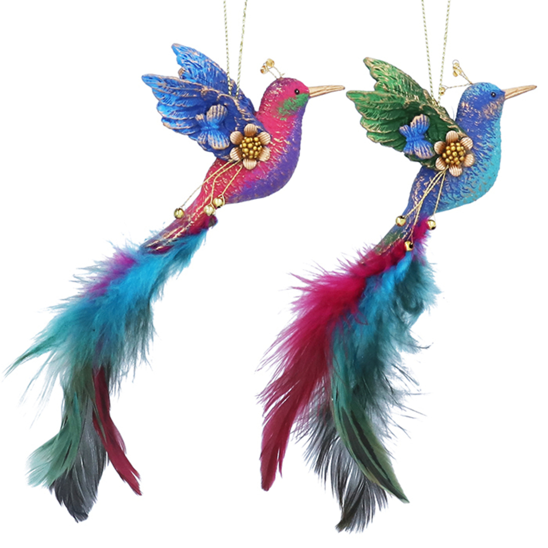 Set 2, Resin Paradise Hummingbird 18cm image 0