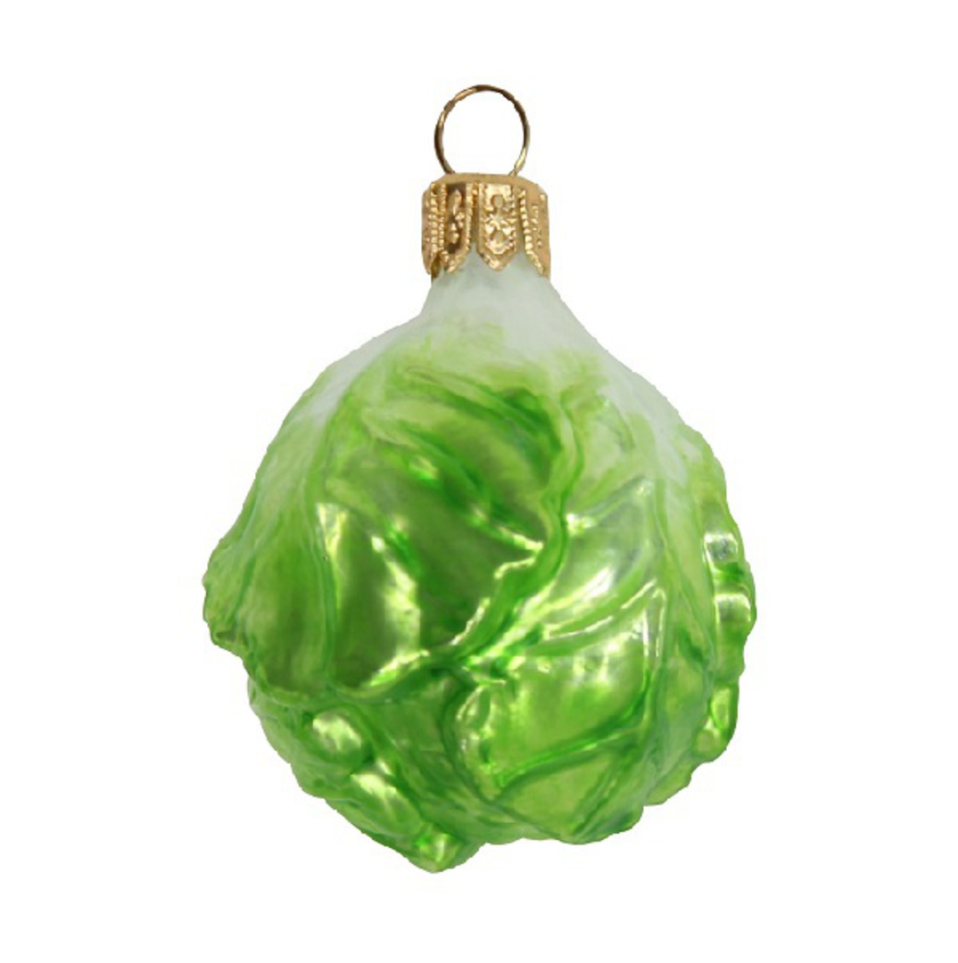 Glass Brussel Sprout 6cm *ETA NOV image 0