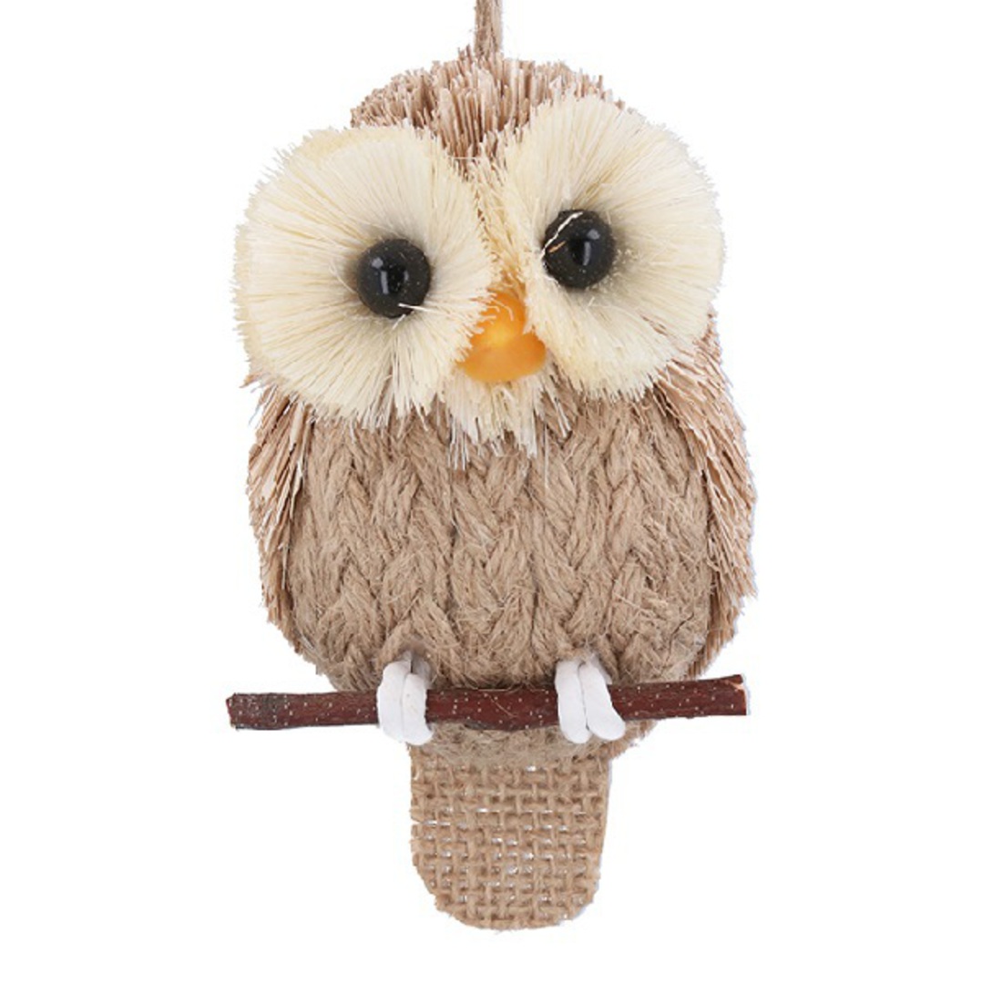 Bristle Jute Owl 15cm *ETA NOV image 0