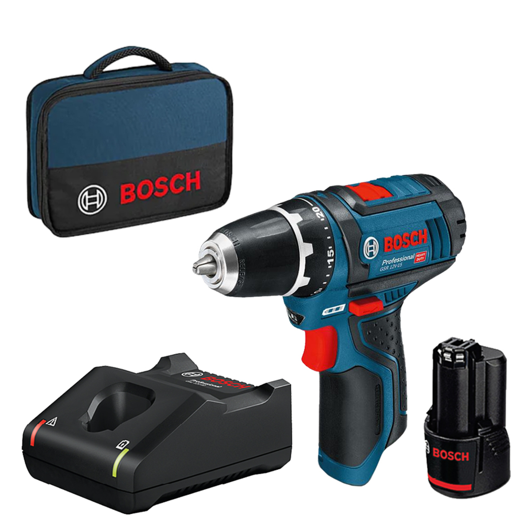 Bosch GSR12V-15 12V Driver Drill 2.0Ah Kit image 0