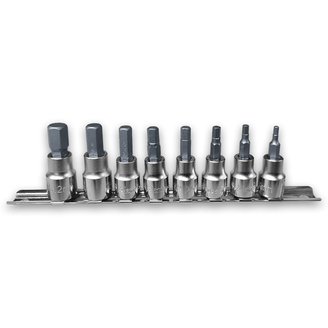 Hans 3/8Dr 8pc HexBit Socket Set 3-12mm image 0