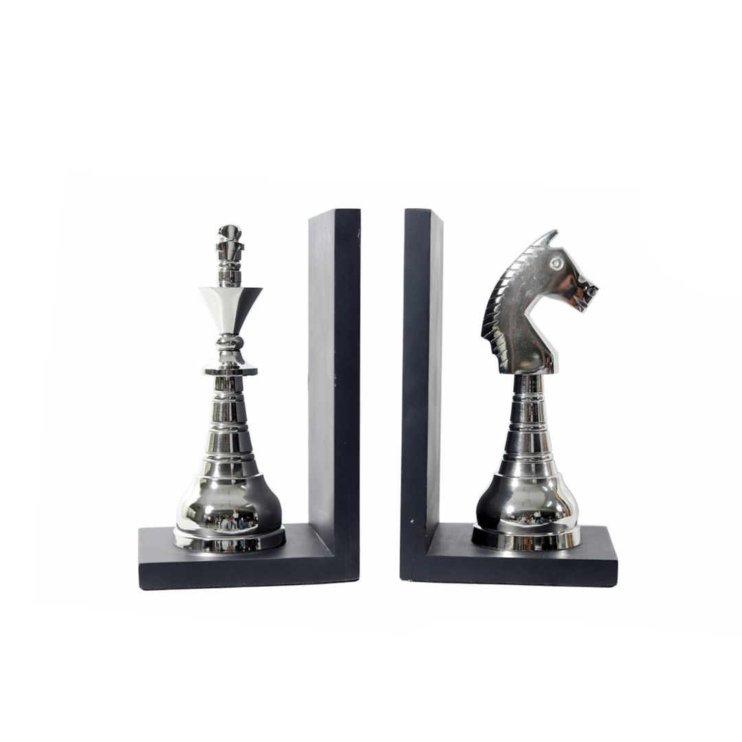 CHESS KING & KNIGHT BOOKENDS image 0
