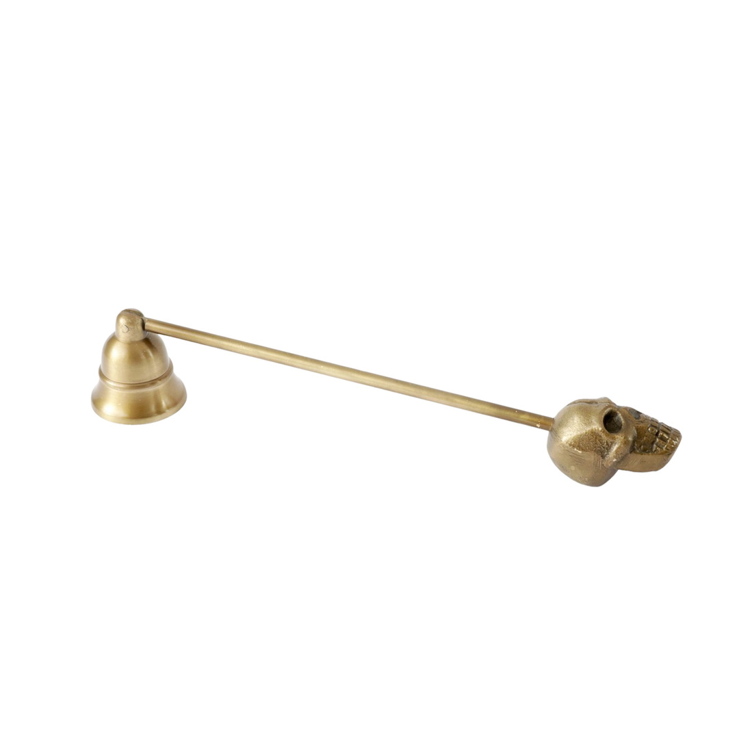 SKULL CANDLE SNUFFER BRASS image 0