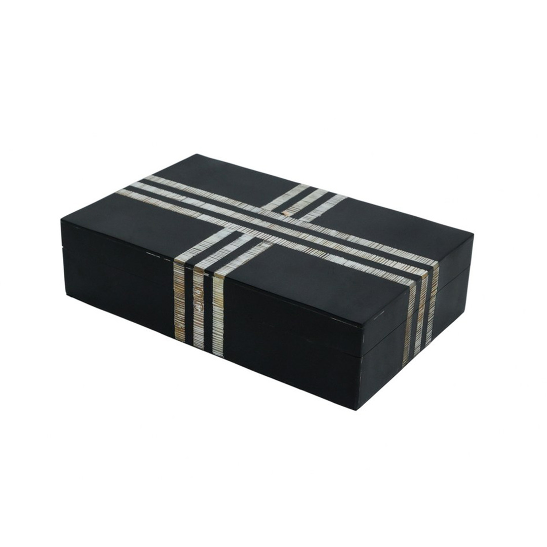 GROSGRAIN STRIPE RESIN KEEPSAKE BOX image 0