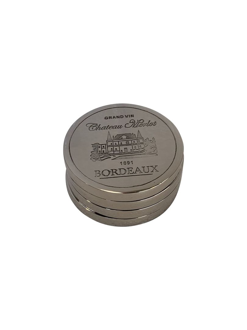 BORDEAUX COASTER SET/4 NICKEL image 6