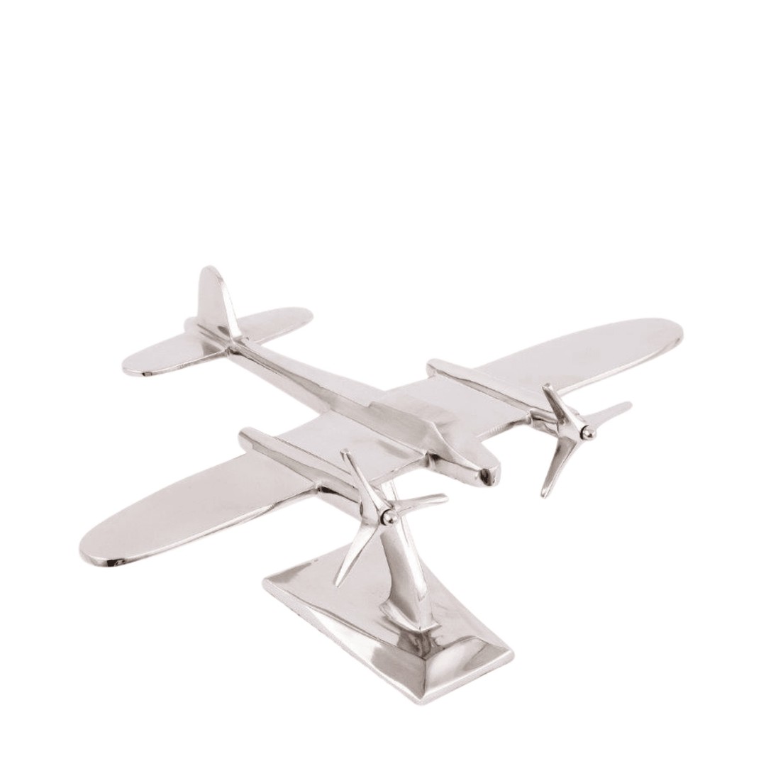 PROPELLER PLANE ORNAMENT POLISHED NICKEL image 0