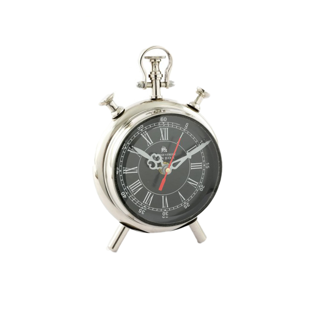 BOND STREET TABLE CLOCK POLISHED NICKEL image 0