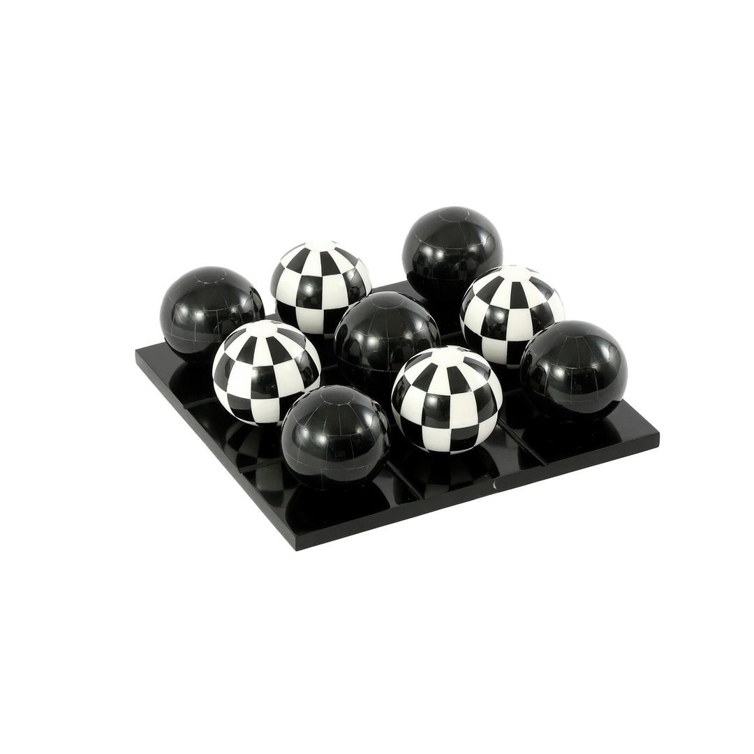 TIC TAC TOE SET BLACK & WHITE image 0