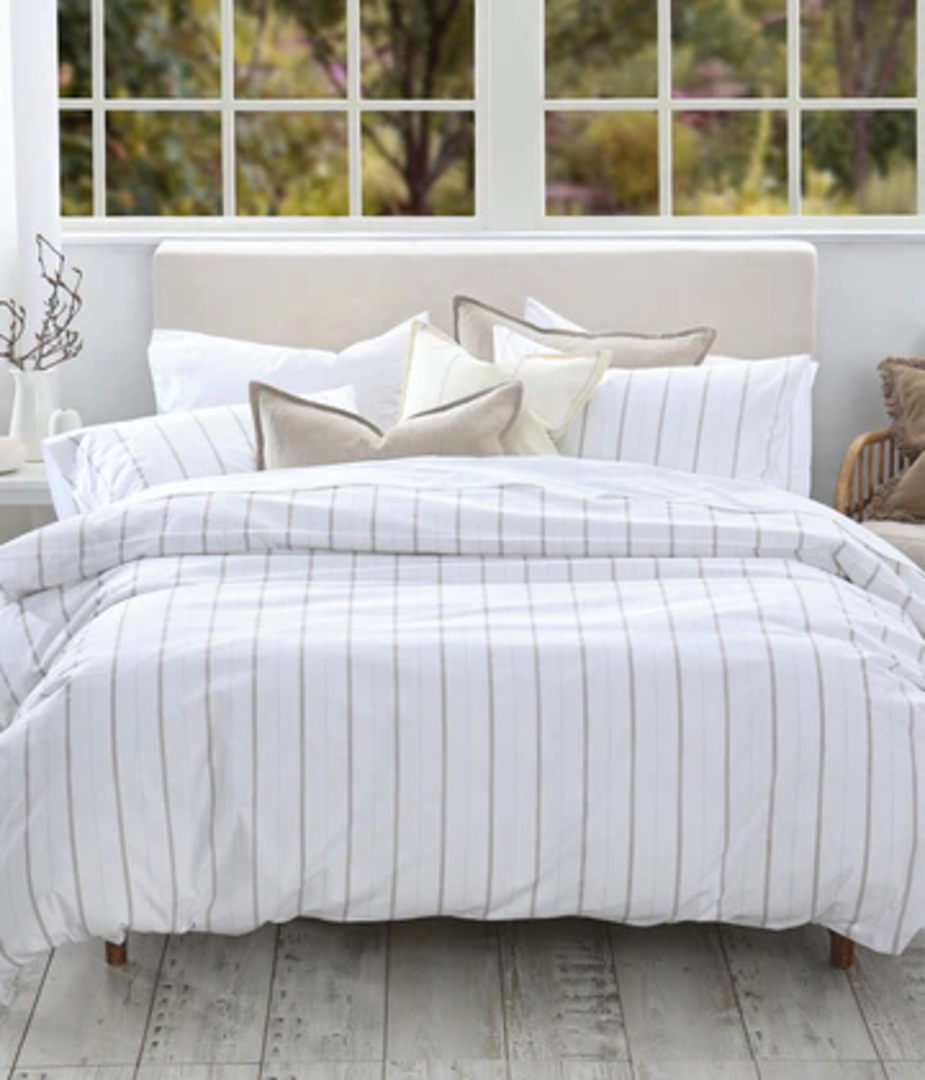 MM Linen | Cape Duvet Set | Taupe | Optional Matching Extras image 0