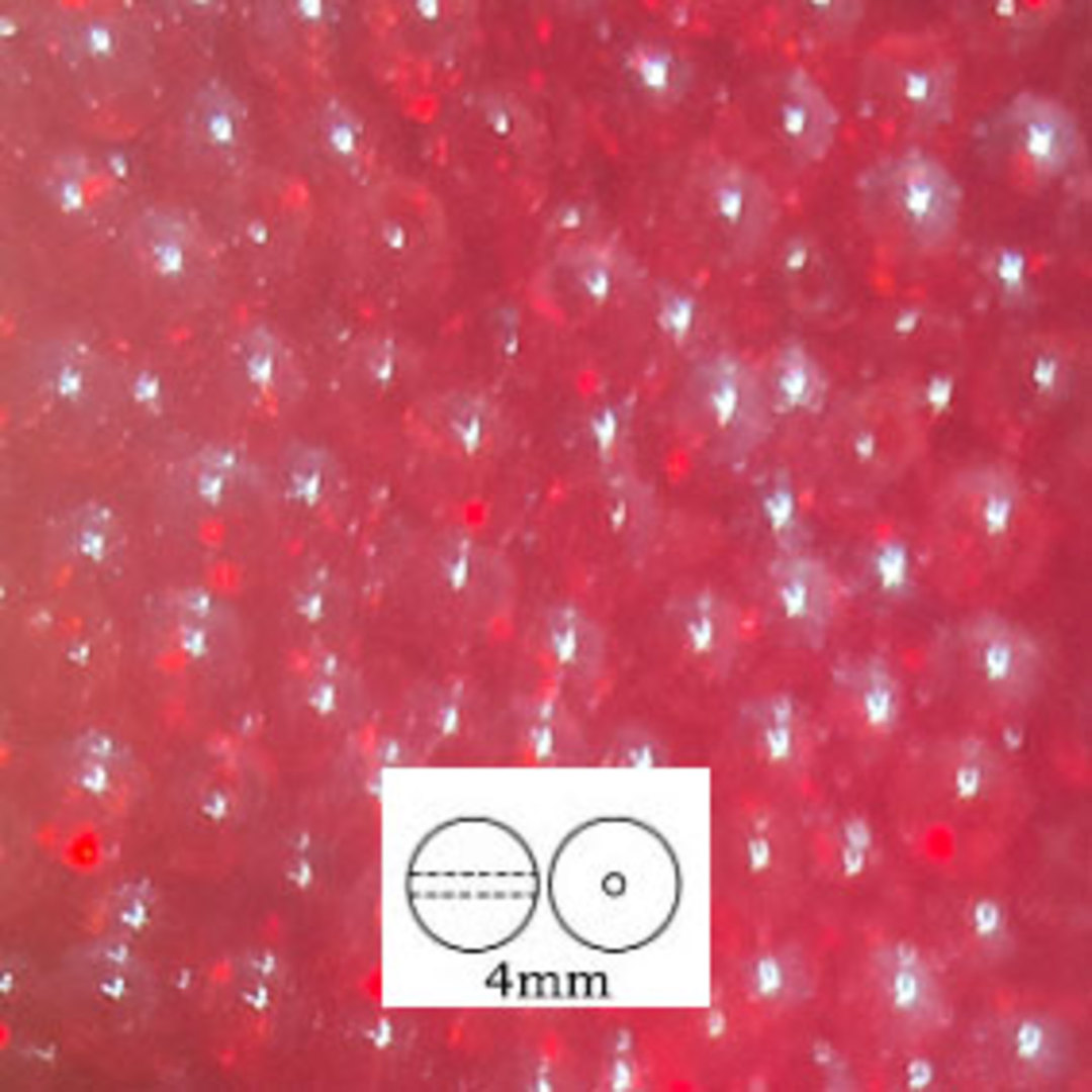 Glass Druk (Tiffany) Round Bead: 4mm - Siam Lustre image 0