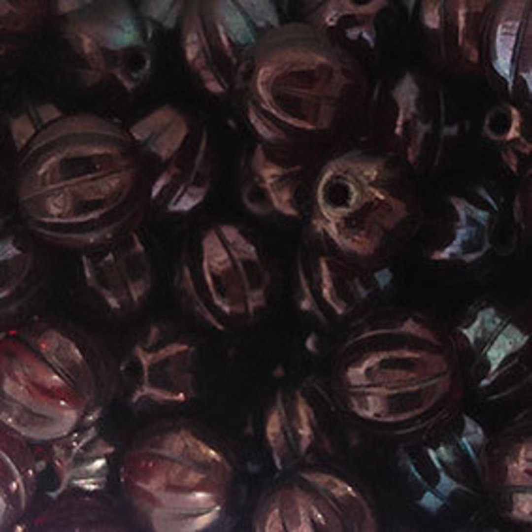 Czech Pumpkin, 8mm - Deep Raspberry, metallic wash image 0