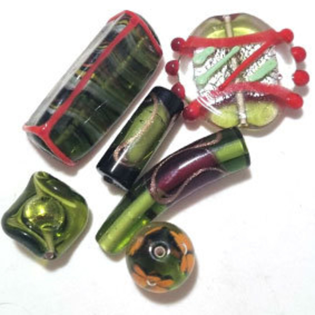 Queen Mum's Destash 27 - Czech Lampwork Beads - 12mm - 34mm image 0