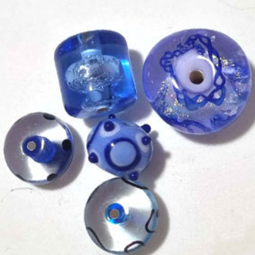Queen Mum's Destash 21 - Czech Lampwork Beads - 14mm - 22mm image 0