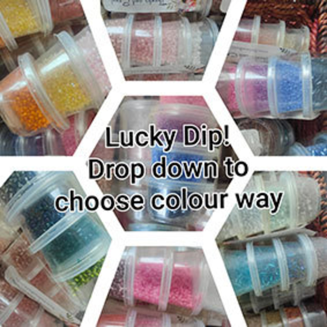 LUCKY DIP! 4 tubs of mainly Japanese seed beads. Over 30 grams. Drop Down to choose colour. image 0