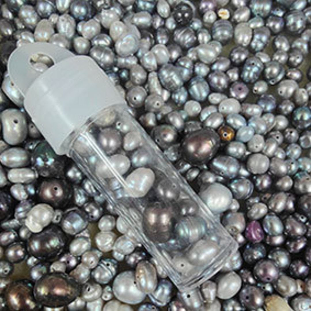 Freshwater Pearl Mix 5: Purply Greys image 0