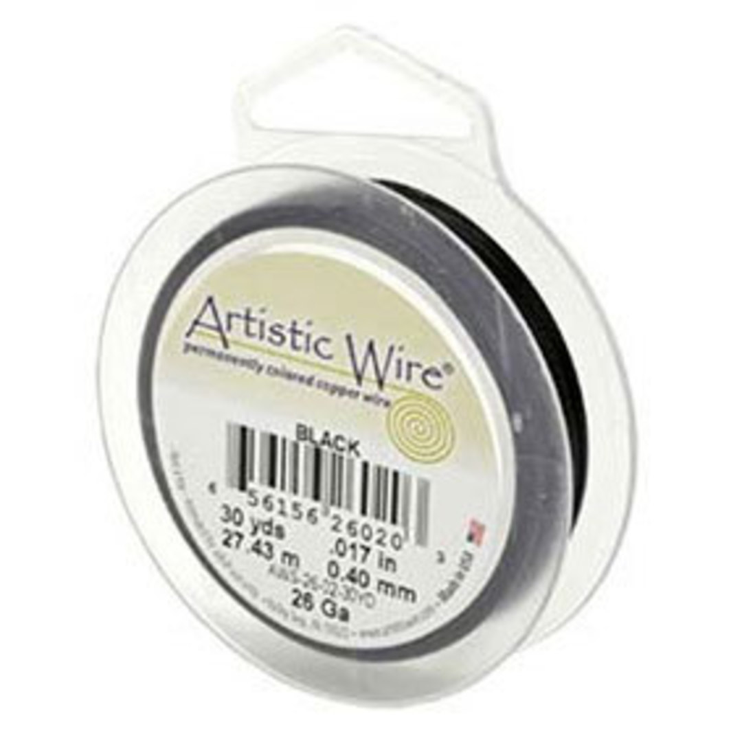 Artistic Wire: 26 gauge, Black (27.4m spool) image 0