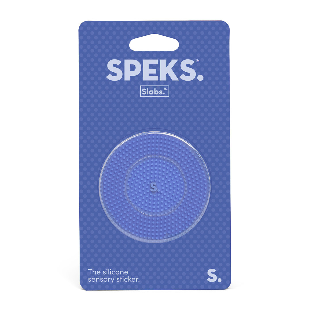  Slabs Silicone Sensory Sticker Circle Blue image 1