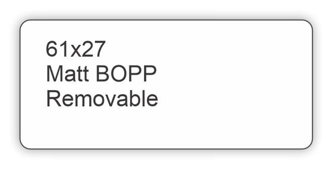 61x27mm  BOPP Removable image 0