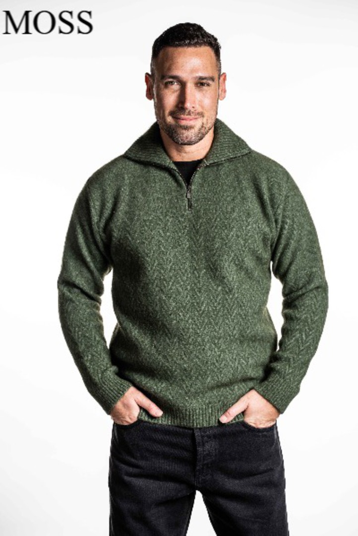 Koru Merino Possum Zip Collar Jumper image 2