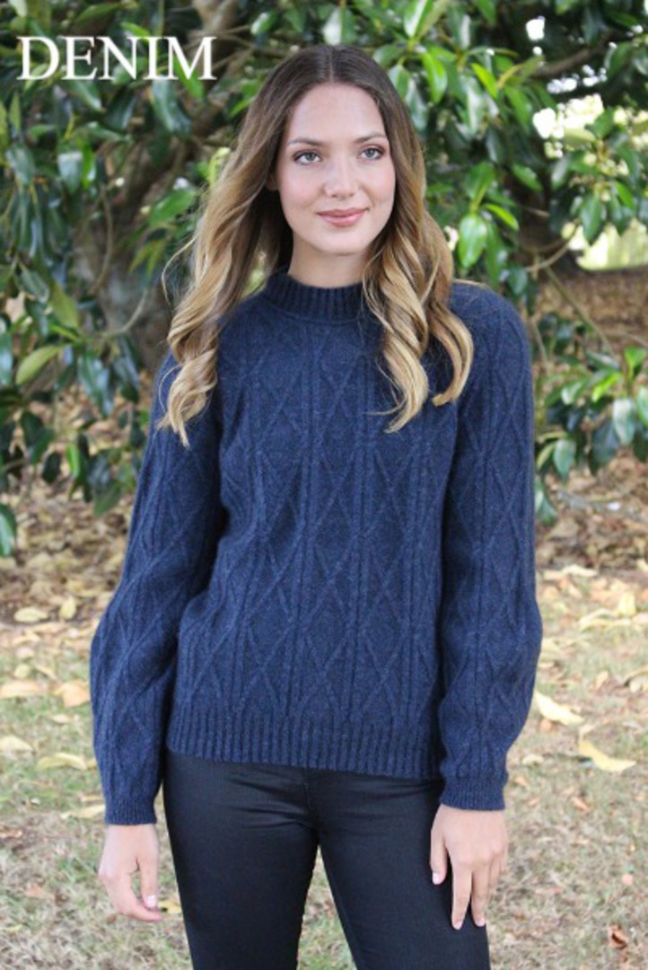 Lothlorian Merino Possum Cable Bell Sleeve Jumper image 2